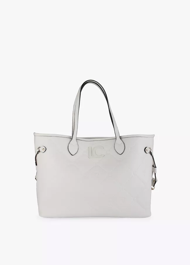 Bolsa tote bag acolchoada com monograma