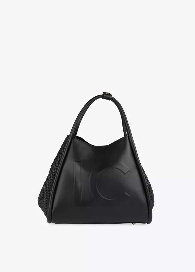 Sac cabas en matières combinées