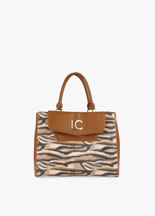 Sac cabas à imprimé zèbre