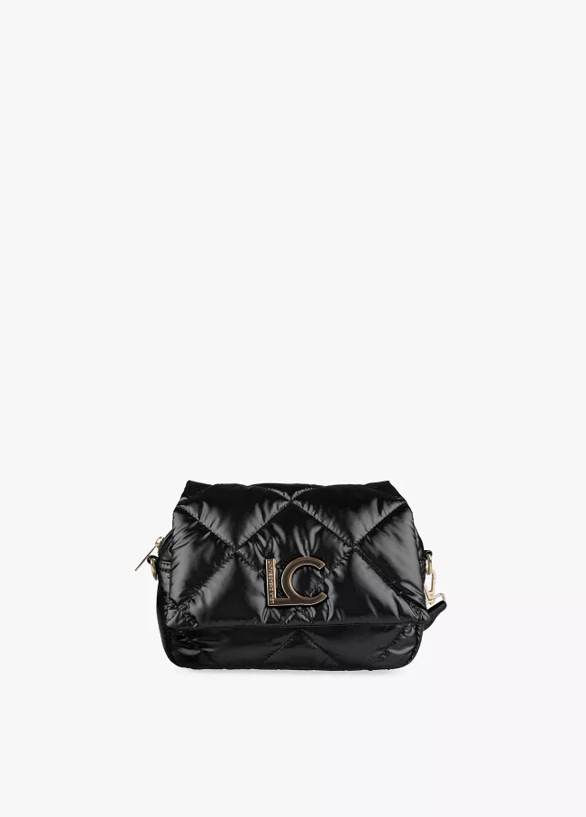 Metallic quilted crossbody bag