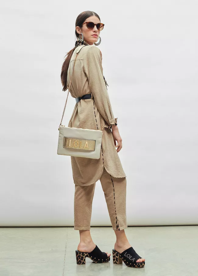 Blouson aus Wildlederimitat mit Print