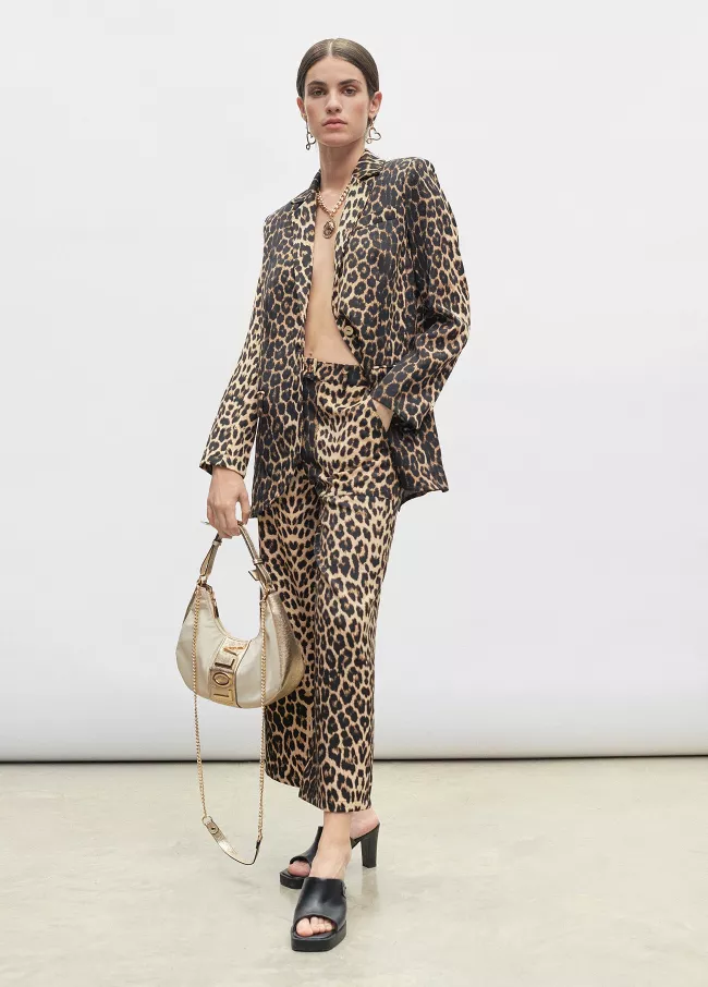 Calças estampado animal print