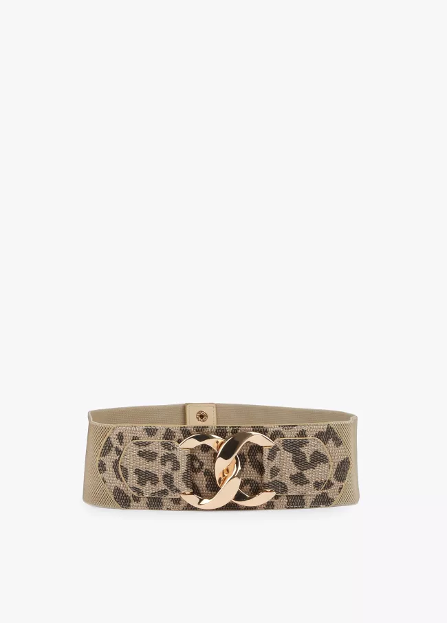 Ceinture élastique à imprimé animal