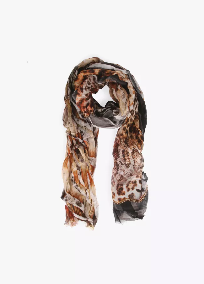 Schal mit Animal Print