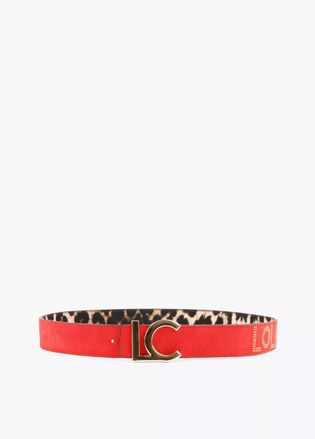 Cinturón reversible color y animal print