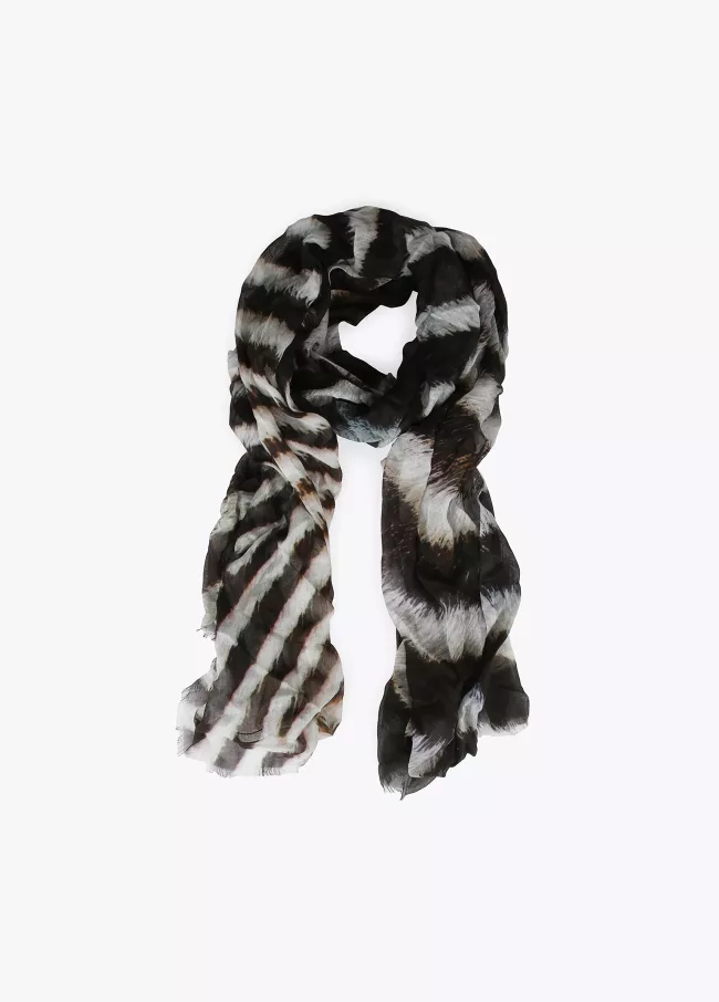 Xaile com estampado de zebra