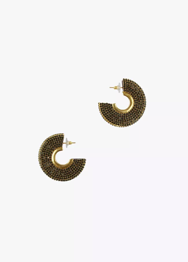 Half moon earrings with stones