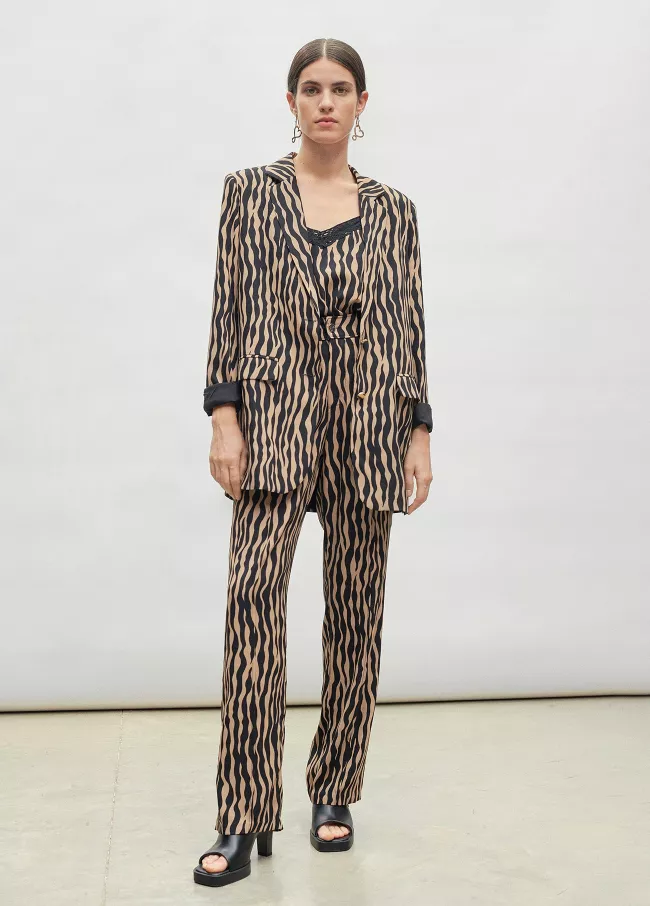 Calças estampado animal print