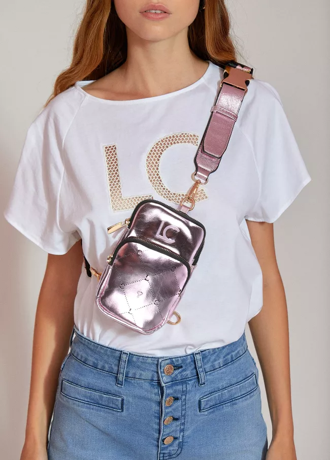 Pochette pour téléphone métallisée