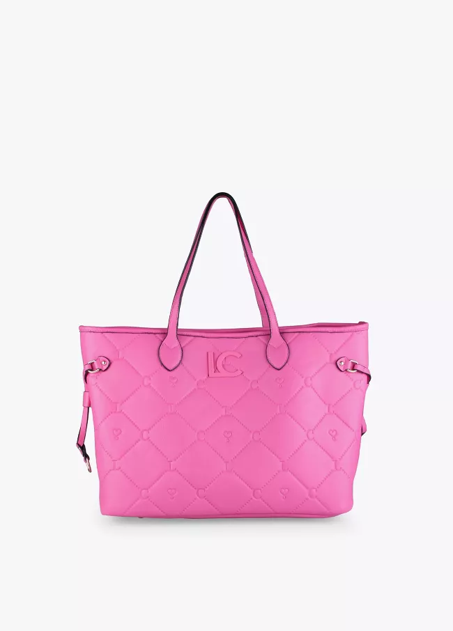 Bolsa tote bag acolchoada com monograma