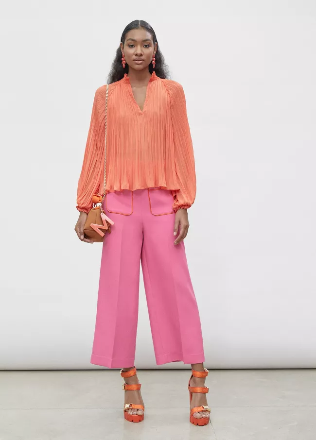 Blusa plisada