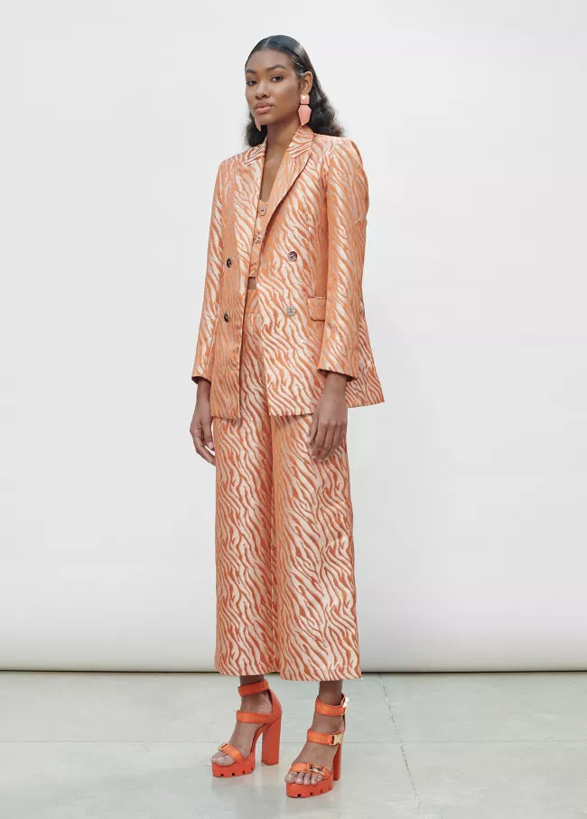 Veste tailleur imprimé jacquard