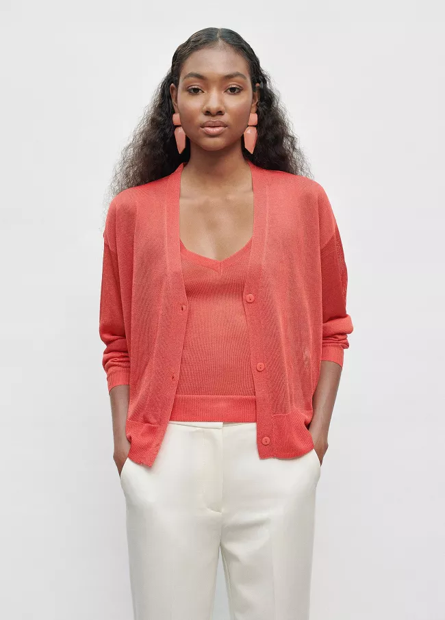 Lurex-Strickjacke