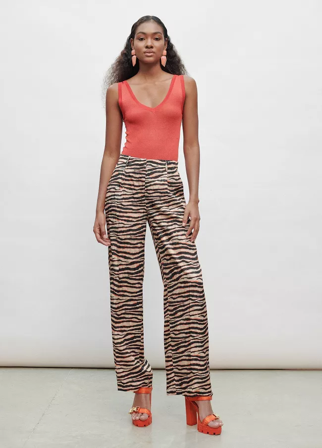 Hose mit Jacquardprint