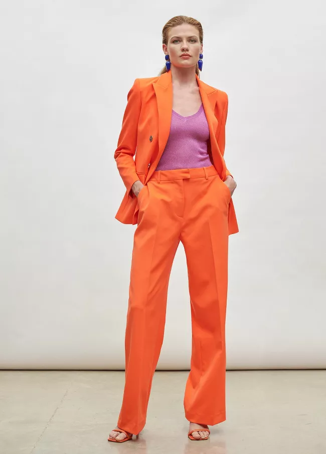 Pantalon large orange