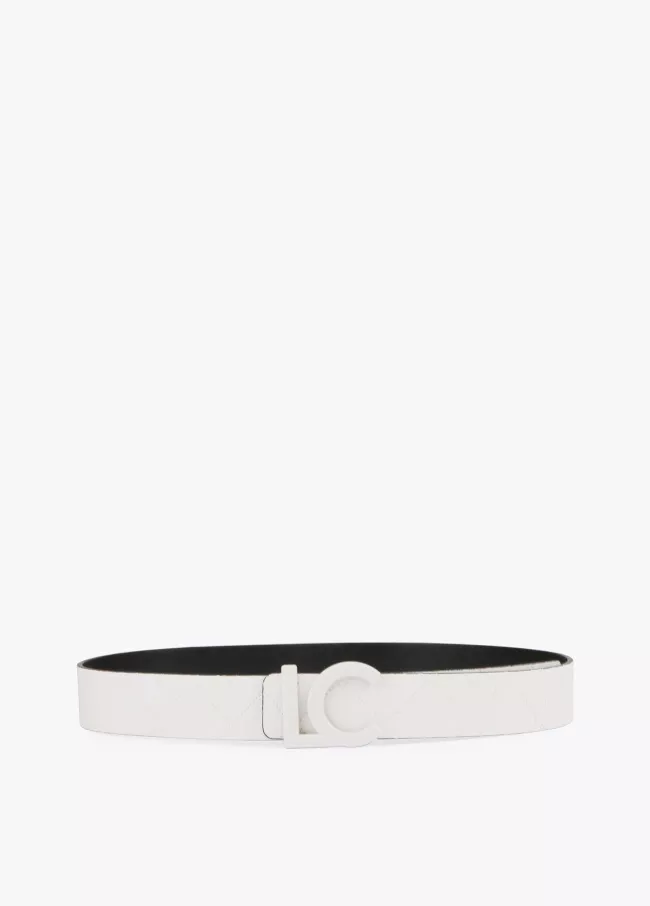 Ceinture réversible avec boucle monogram