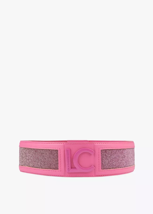 Cinturón elástico con piedras strass