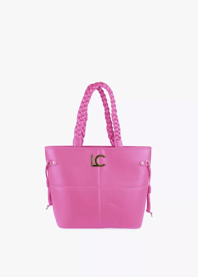 Tasche mit Steppnähten und seitlichem Lo
