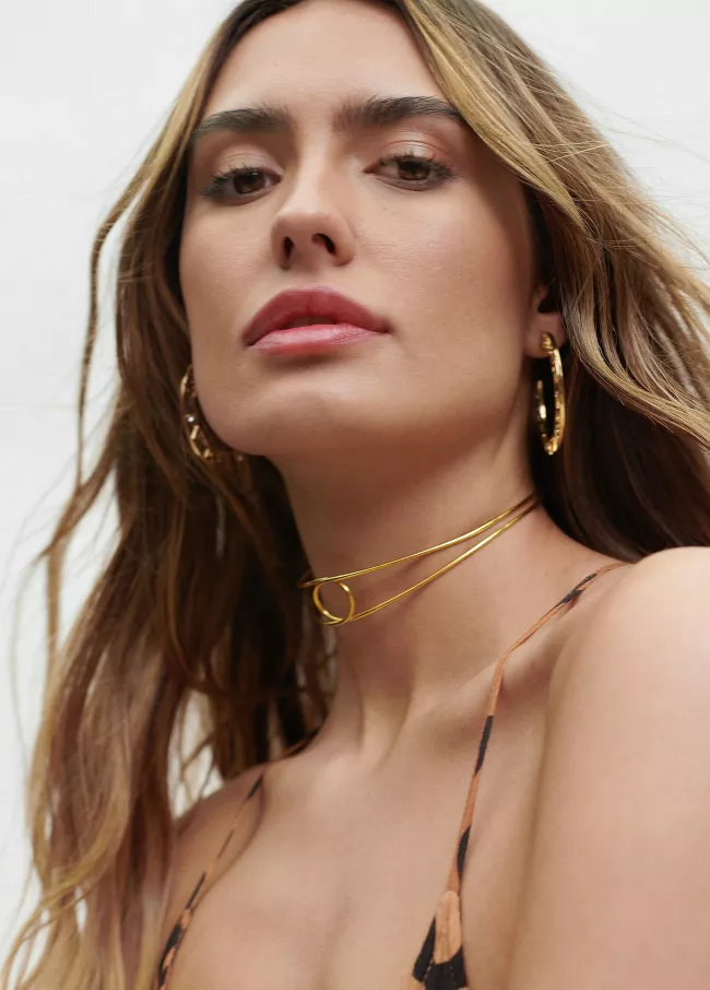 Goldfarbene Choker-Halskette