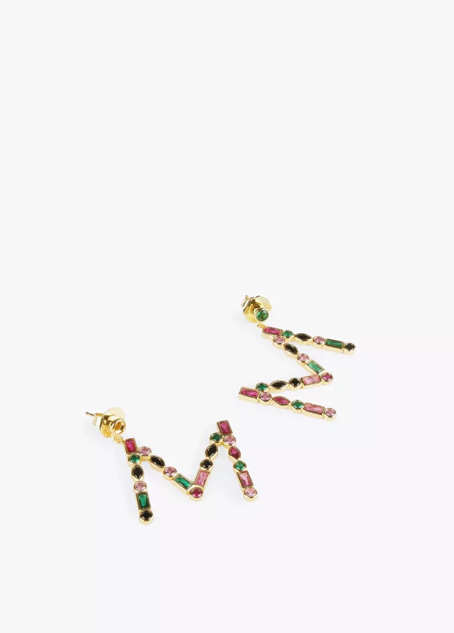 Boucles d’oreilles lettre M plaquées or