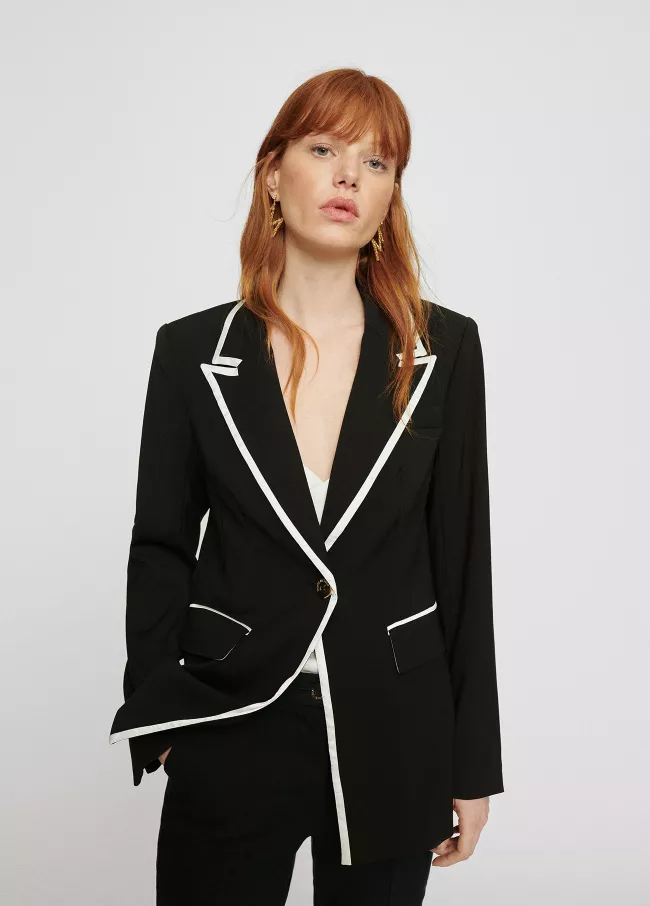 Veste avec liserés contrastants