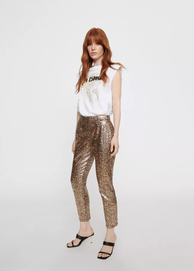 Pantalón metalizado