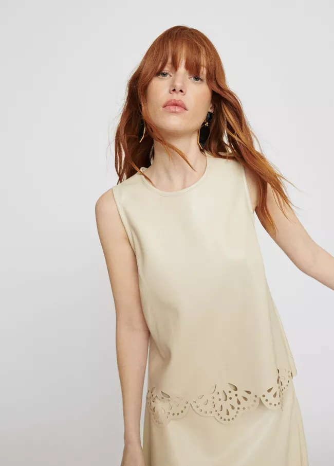 Top with die-cut detail
