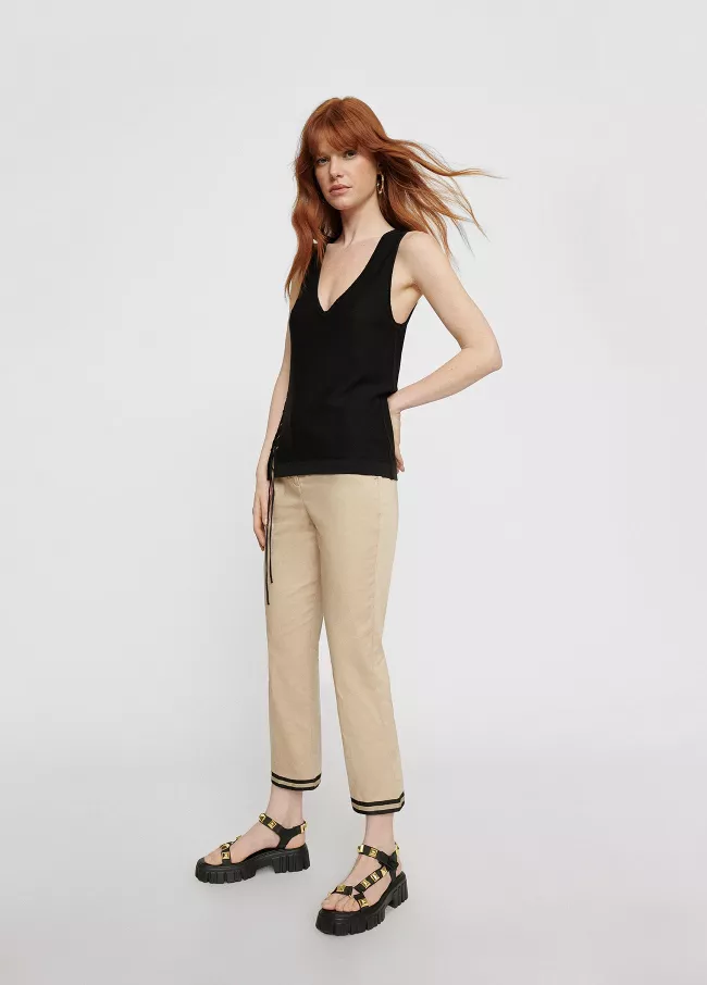 Pantalon à rayures dans le bas