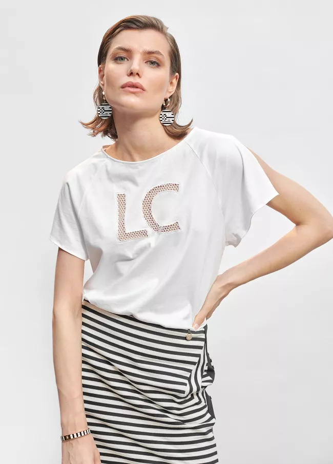 T-shirt avec LC ajouré sur le devant