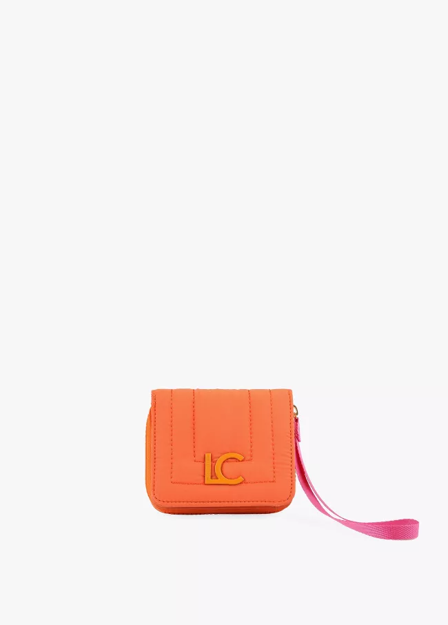 Porta-moedas acolchoado com tira