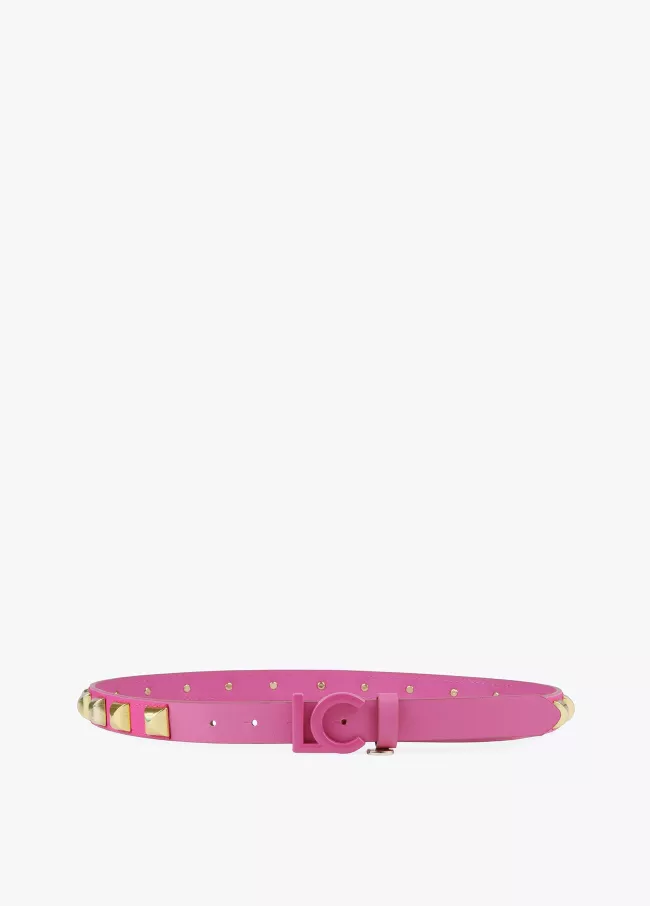 Narrow belt with studs