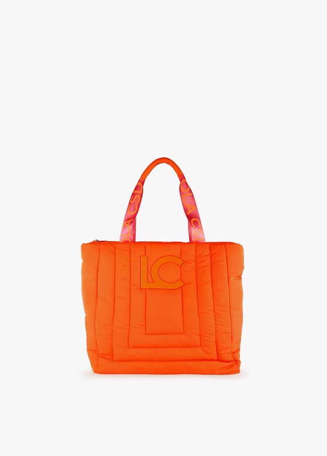 Bolso acolchado con logo frontal LC
