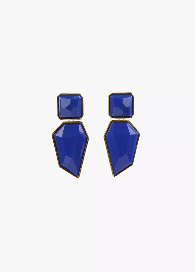 Boucles d’oreilles maxi pierre verte