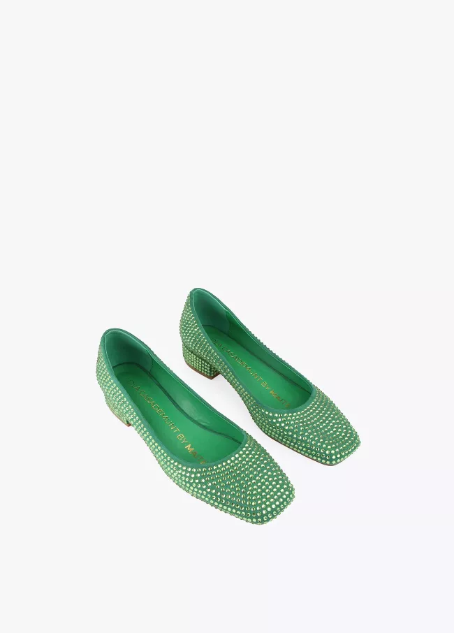 Bailarina con tacón de piedras strass