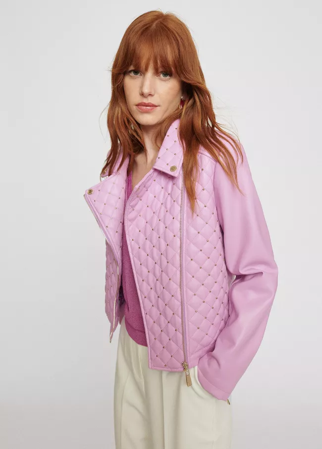 Blouson style perfecto en similicuir