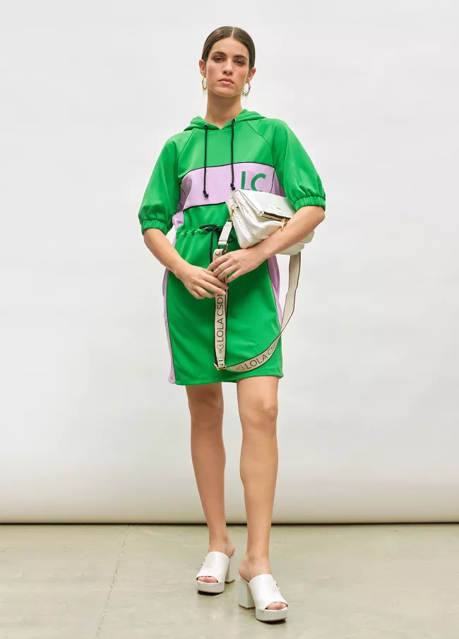 Robe courte bicolore