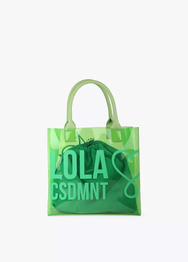 Bolso bandolera vinilo logo
