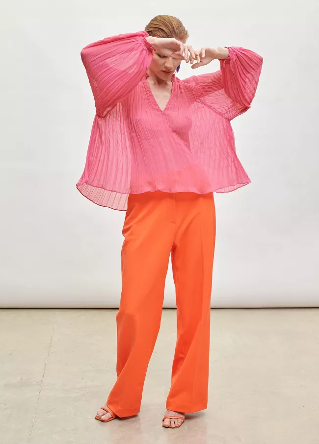 Blusa plissada