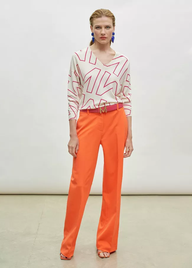 Camisola bico com estampado M