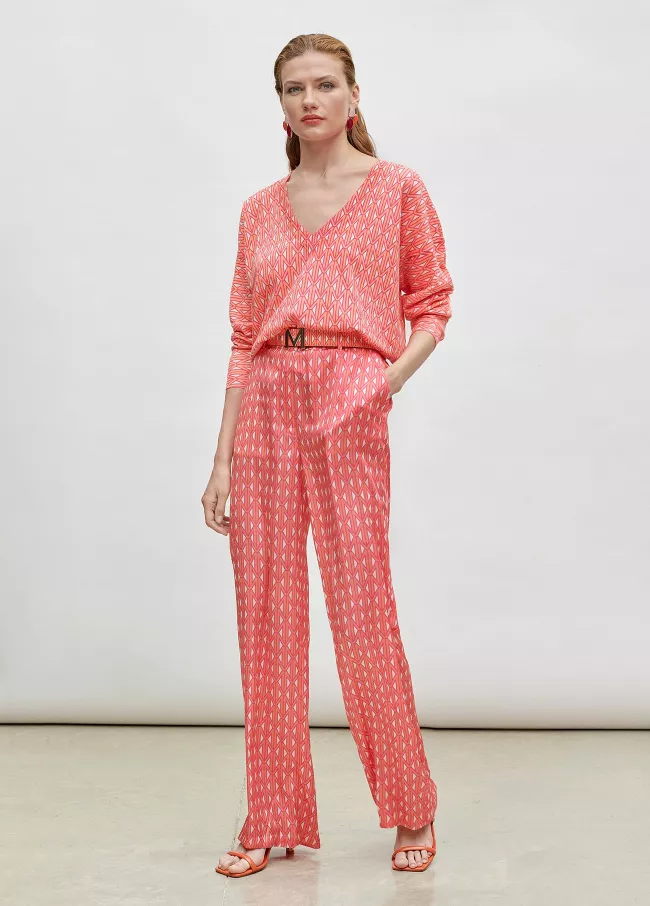 Camisola bico estampada em M