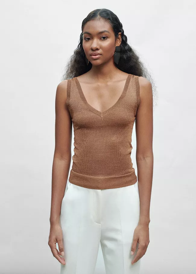 Top en maille à bretelles