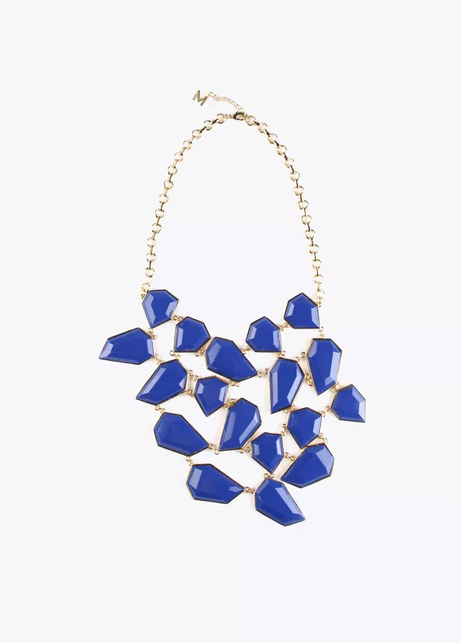 Long resin-colored necklace