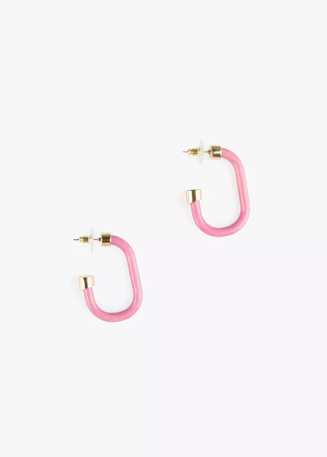 Boucles d’oreilles en résine verte
