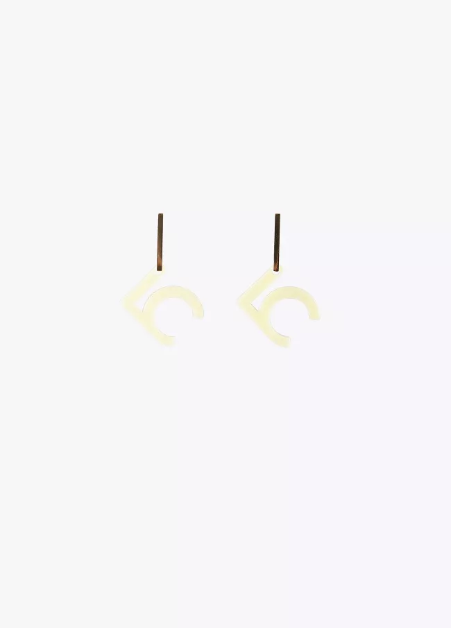 LC logo letter earrings