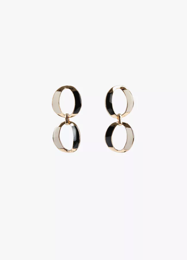 Pendientes 2 eslabones lacados.