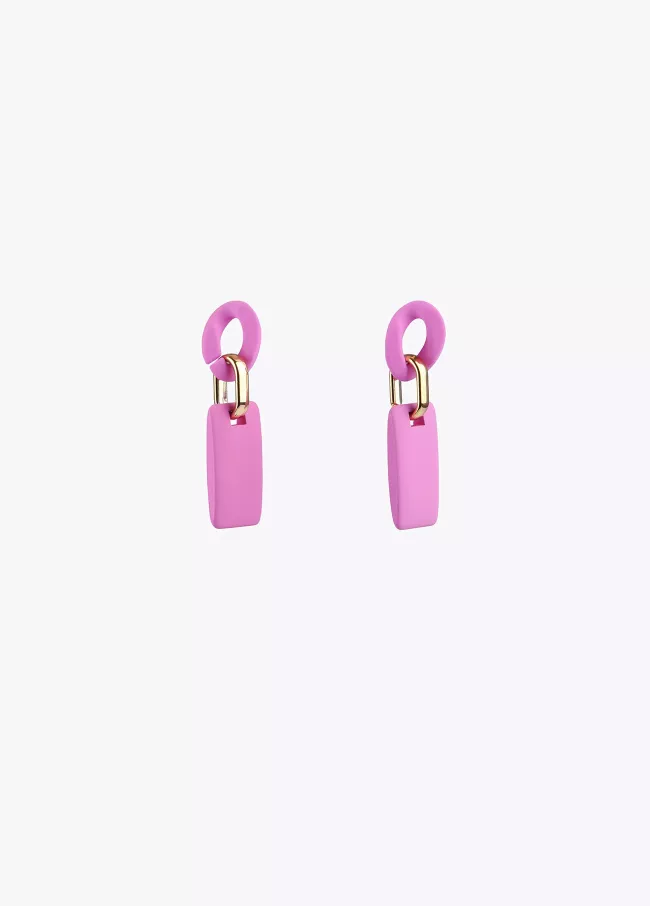 Boucles d’oreilles noires caoutchoutées