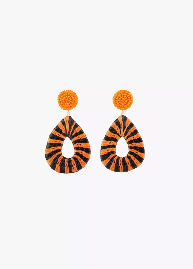 Boucles d’oreilles goutte bicolores en r