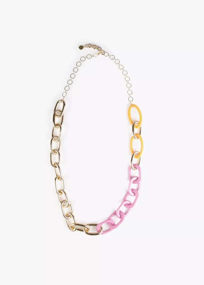 Collar largo resina multicolor