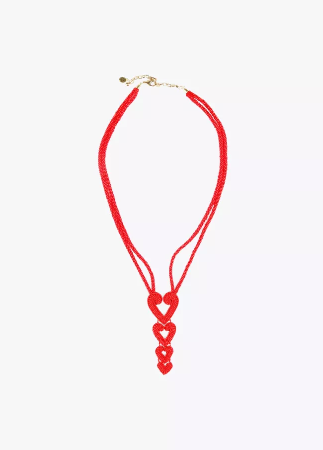Kette mit Herzen aus Beads