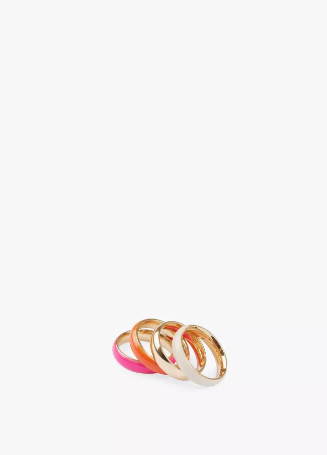 Pack 4 anillos lacados